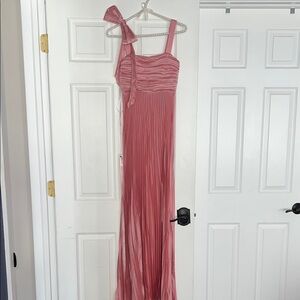Lulu's Blush Pink Pleated Maxi Dress